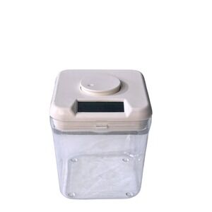 Kitchen‎ Safe Time Locking Container Clear White Square Digital Timer Canister